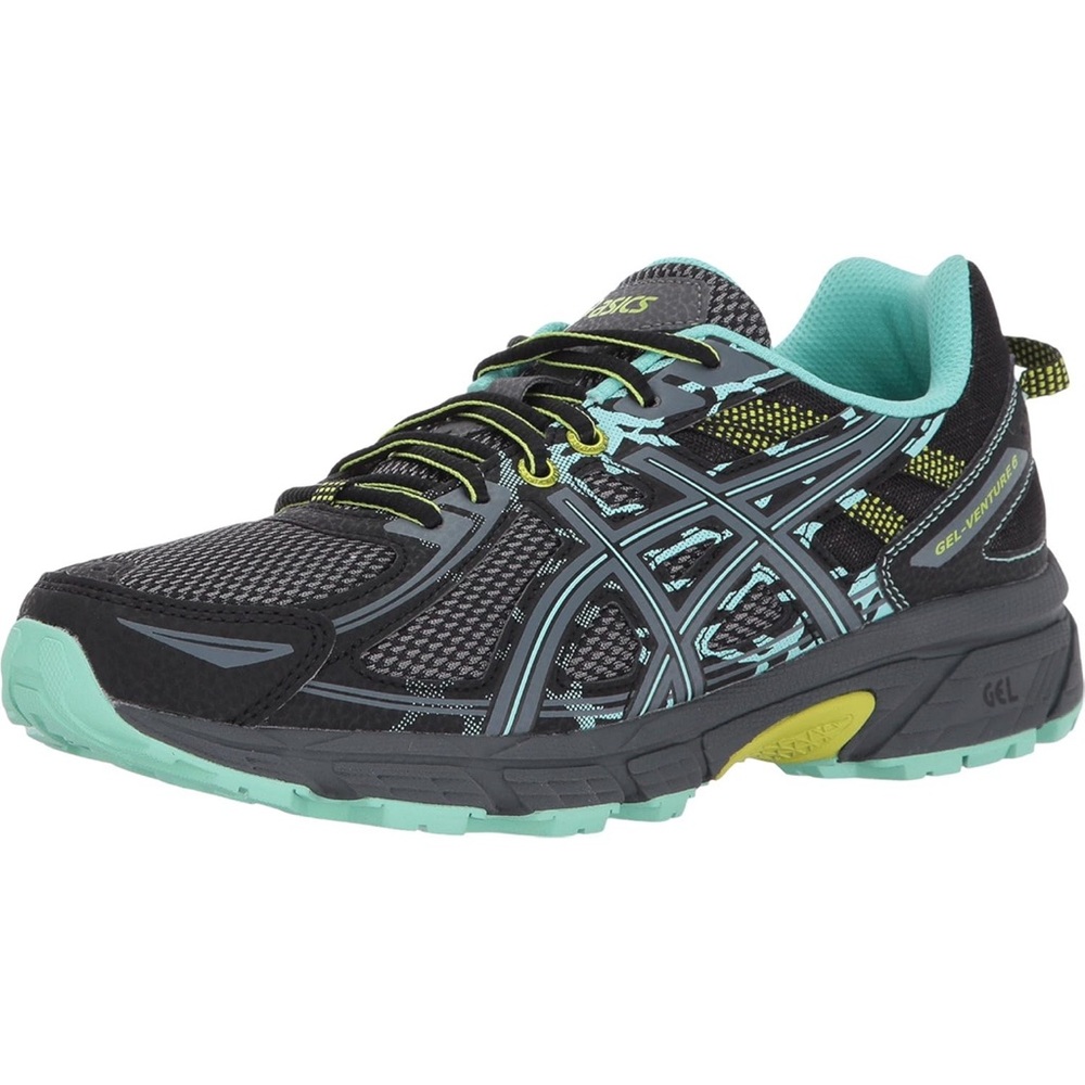 ASICS size 11  Athletic Shoes - Black and Mint